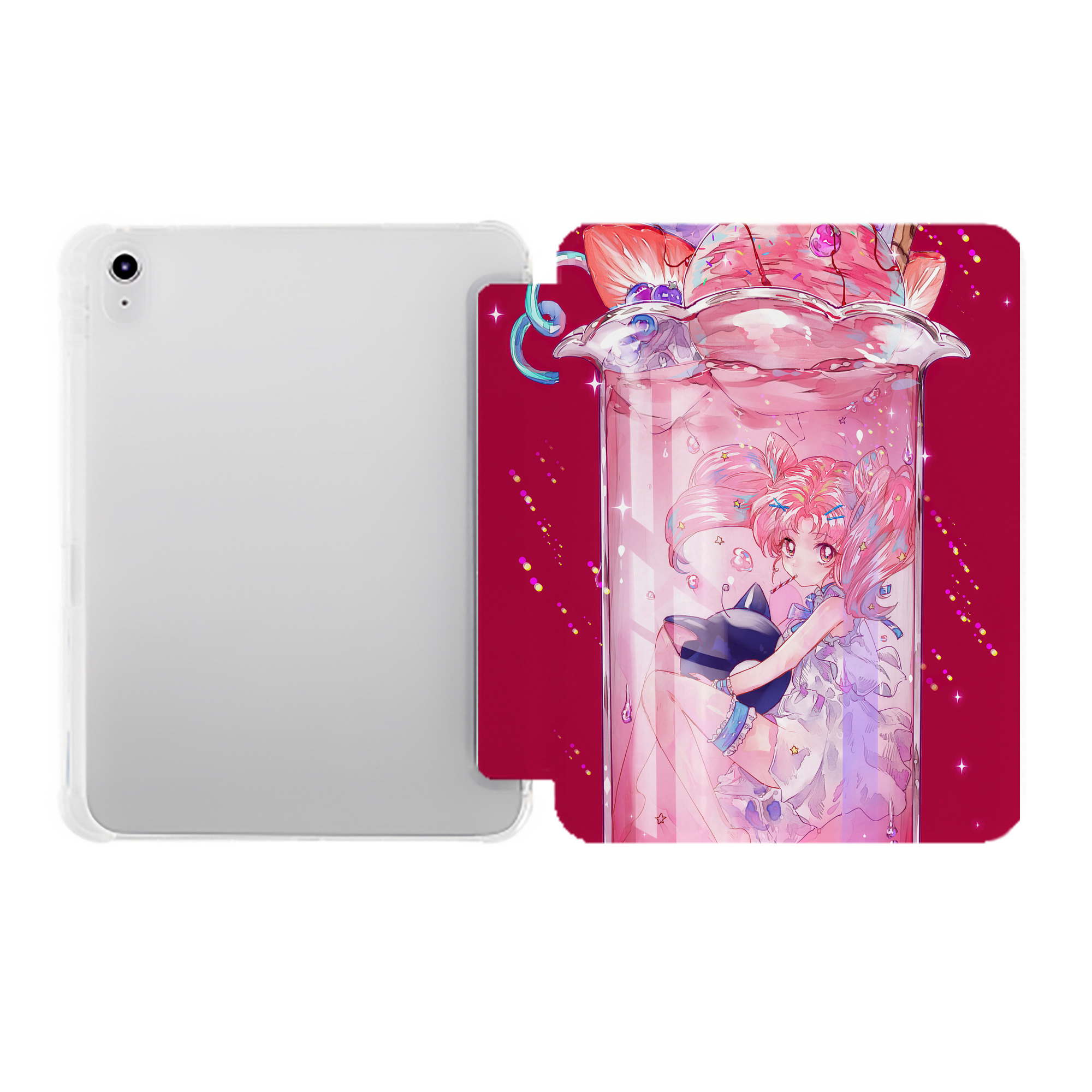 （画像用） 美少女戦士セーラームーン Sailor Moon IPad ケース ペン収納付き 三つ折りスタンド PUレザー×シリコン 対応機種9.5/10.5/10.9インチ